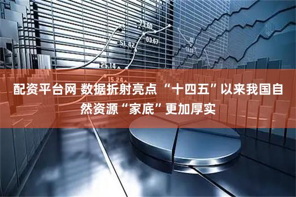 配资平台网 数据折射亮点 “十四五”以来我国自然资源“家底”更加厚实